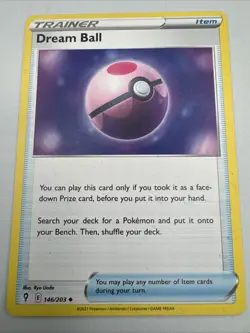 Dream Ball 146/203 Uncommon Regular Card SWSH07: Evolving Skies Pokemon TCG LP - Image 1