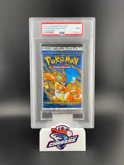 1999 Pokemon Base Set Unlimited - Thick Font Pack Charizard PSA 9 - Image 1