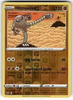 Hitmonlee SWSH01: Sword & Shield Base Set Uncommon,Reverse Holo Pokemon NM - Image 1