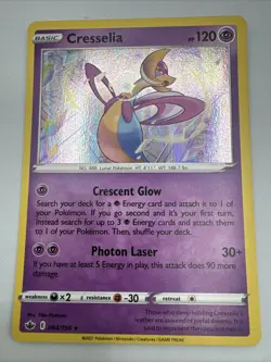 Cresselia 064/198 Holo Rare Pokemon Sword & Shield Chilling Reign NM - Image 1