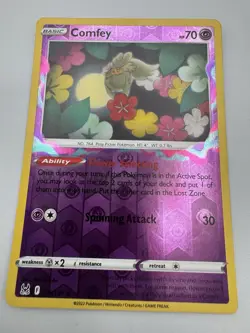 2022 POKEMON LOST ORIGIN COMFEY 079/196 REVERSE HOLO (RARE) - Image 1