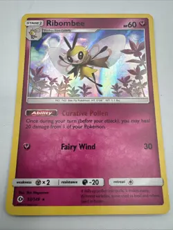 Ribombee – Pokemon TCG Sun & Moon 93/149 Rare Holo LP - Image 1
