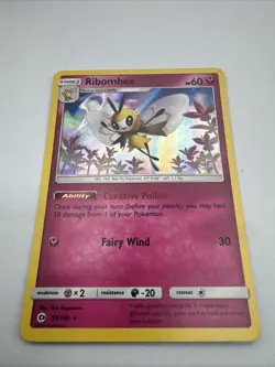 Ribombee – Pokemon TCG Sun & Moon 93/149 Rare Holo LP - Image 2