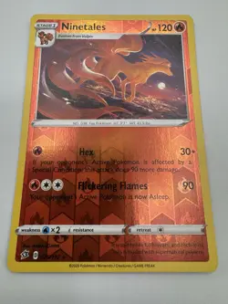 Pokemon - Ninetales #025/192 - SWSH02: Rebel Clash Reverse Holo - Image 1