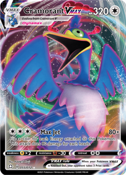 Pokemon TCG Cramorant VMAX 055/072 - Full Art Ultra Rare - Shining Fates NM/M - Image 1