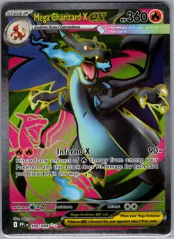 Mega Charizard X ex 109/094 ME02: Phantasmal Flames - Pokemon Card - NM - Image 1