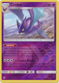 Crobat 66/214 Reverse Holo Unbroken Bonds Pokemon Card NM - Image 1