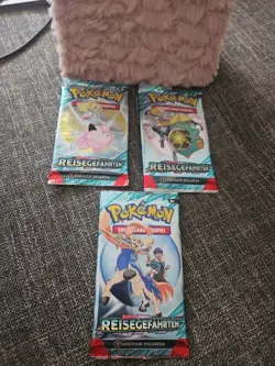 3x Pokemon Reisegefahrten - Booster Pack - Karmesin & Purpur - Deutsch repack - Image 1