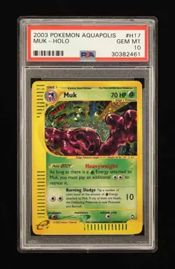 Pokemon Muk Aquapolis Holo Rare #H17 PSA 10 Gem Mint POP 67 - Image 1