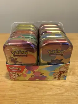 Pokemon TCG 151 Mini Tin Display 10 Sealed Mini Tins (20 Packs) New - Image 1