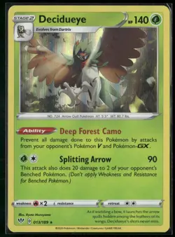 Pokemon TCG: Decidueye Holo Rare - Darkness Ablaze - 013/189 - Image 1