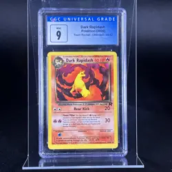 GRADED 9 MINT 2000 Pokemon Team Rocket #44 Dark Rapidash CGC + FREE SHIPPING - Image 1