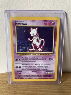 Pokemon TCG Mewtwo Base Set 10/102 Holo Unlimited Holo Rare - Image 1