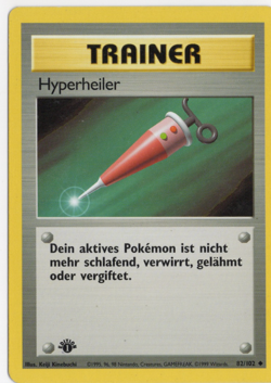 Full Heal 1st Edition GERMAN 82/102 Base Set Pokemon Card - Image 1
