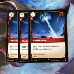 3 x Riftbound TCG Hextech Ray OGN 009/298 English NM X3 Playset Card - Image 1