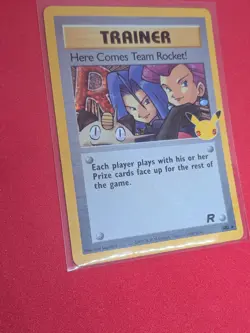 Pokemon TCG Team Rocket Holo Rare Card 15/82 Here Comes Team Rocket Celebrations - Image 1