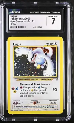 CGC 7 Lugia 2000 Neo Genesis 9/111 Holo Pokemon Card - Image 1