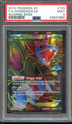 Hydreigon EX 103/108 Roaring Skies Full Art Rare PSA 9 Mint Pokemon Card - Image 1