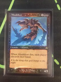 MTG Magic The Gathering Mindslicer Foil DMR Rare Retro Frame Black Horror - Image 1