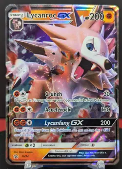 Pokemon Lycanroc GX #SM14 English Sun & Moon Black Star Promo - Image 1