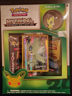 Pokemon 20th Anniversary XY Generations Celebi Mythical Pin Collection Box NIB - Image 1