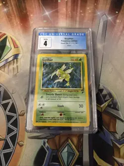 Pokemon TCG (2000) Base Set 2 - Scyther (Holo) #17/130 - CGC 4 EX/NM Unlimited - Image 1
