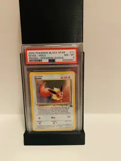 2000 Pokemon Black Star Eevee Holo Promo Pokemon League #11 PSA 8 - Image 1