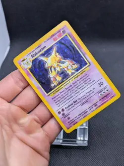 Pokemon Alakazam Base Set 1/102 Holo Rare WOTC Played - Image 2