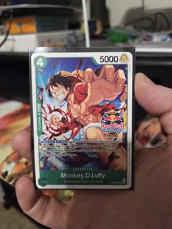 One Piece Monkey D. Luffy PRB02-005 Red Bull Double DON!! - NM - Image 1