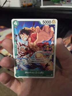 One Piece Monkey D. Luffy PRB02-005 Red Bull Double DON!! - NM - Image 2