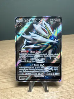 Solgaleo GX 143/149 Sun & Moon Base Full Art Ultra Rare Holo Pokemon Card NM - Image 1