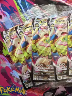 9 x Snorlax VMAX 142/202 SEALED JUMBO OVERSIZED Black Star Promo Pokemon Card - Image 2