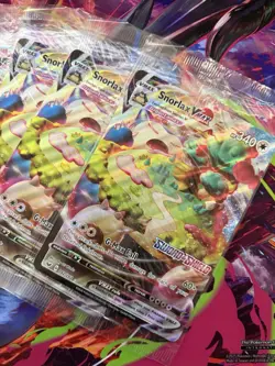 9 x Snorlax VMAX 142/202 SEALED JUMBO OVERSIZED Black Star Promo Pokemon Card - Image 4