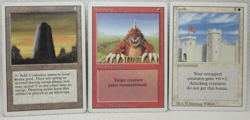 BASALT MONOLITH CASTLE BURROWING X3 MAGIC THE GATHERING REVISED MTG #120 - Image 1
