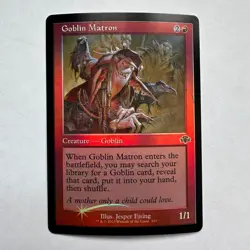 Goblin Matron (Retro Frame) 323 NM Foil C Dominaria Remastered MTG - Image 1