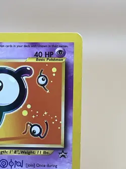 Unown J 38/53 Black Star Promo Rare Pokemon TCG 2001 Vintage - MP - Image 4