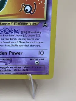 Unown J 38/53 Black Star Promo Rare Pokemon TCG 2001 Vintage - MP - Image 5