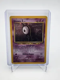 2001 Pokemon Unown (A) Neo Discovery Unlimited Holo Rare 14/75 WOTC TCG DMG - Image 1