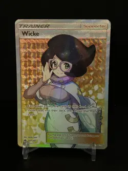 Wicke 147/147 SM Burning Shadows 2017 Full Art Holo Pokemon Card TCG MP - Image 1