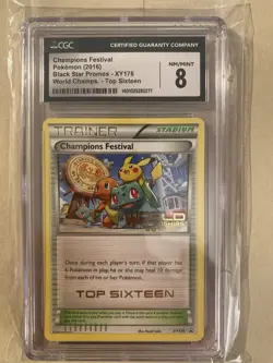 2016 Pokemon XY World Championships Top Sixteen Champions Festival #XY176 CGC 8 - Image 1