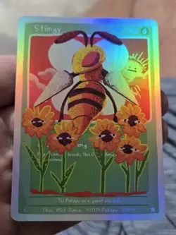 Pokepu Season 2 Holo Shtiingy BEEDRILL Pokemon Fan Art Mick Junco Artist New - Image 2
