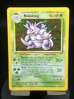 Pokemon TCG Nidoking 11/102 Base Set Holo Rare MP - Image 1