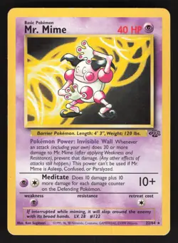 Mr. Mime 22/64 Pokemon TCG Jungle MP - Image 1