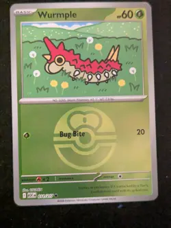 Wurmple (Love Ball) ME: Ascended Heroes 011/217 NM Reverse Holofoil Pokemon - Image 1
