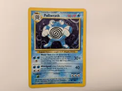 Pokemon TCG Poliwrath 13/102 Base Set Holo Rare Some Wear see pics read desc! - Image 1