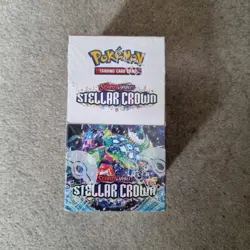 Pokemon TCG Stellar Crown Half Booster Box (18 Packs) New and Sealed - Image 1
