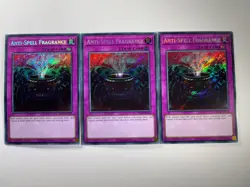 3 x Anti-Spell Fragrance RA02-EN076 Secret Rare 1st Edition YuGiOh Playset - Image 1