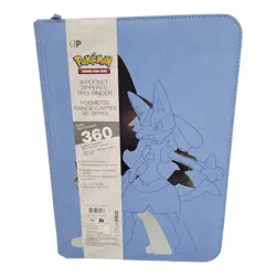 Ultra Pro Elite Series Lucario 9 Pocket Zippered Binder Pokemon 360 Card - Image 2