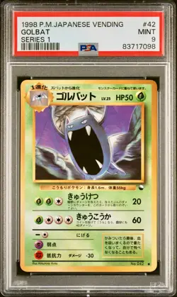 PSA 9 - Golbat #78 Japanese Vending Series 1 - Pokemon - Image 1