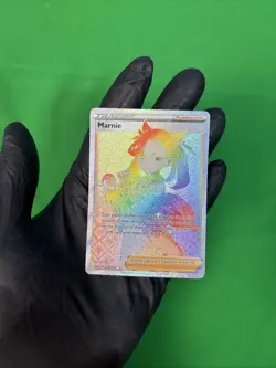 Pokemon TCG Marnie 208/202 Sword & Shield Secret Rare Rainbow Full Art Trainer - Image 2
